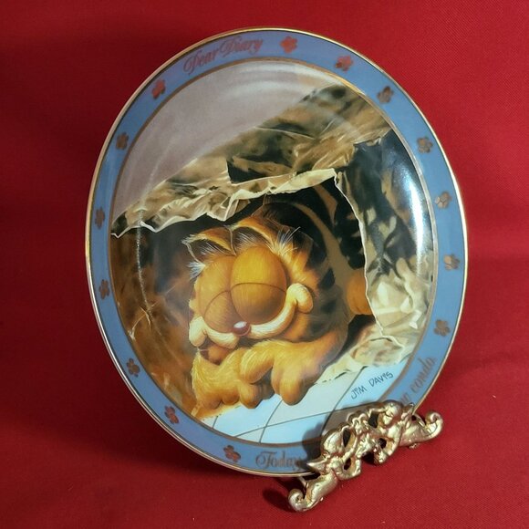 Garfield Collector Plate Dear Diary Series Today I Looked At A New Condo 1990 - Picture 12 of 13